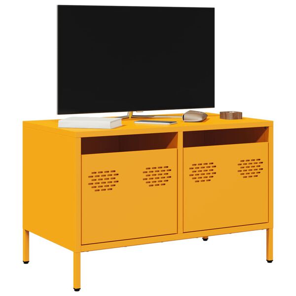 vidaXL TV Cabinet Mustard Yellow 68x39x43.5 cm Cold-rolled Steel