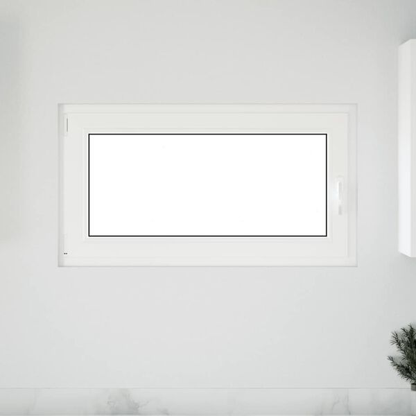 vidaXL Basement Window "RISOR" 110x70 cm Tilt&Turn DIN Left White