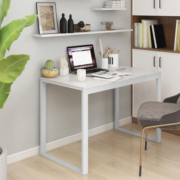 vidaXL Computer Desk White 110x60x73 cm Engineered Wood