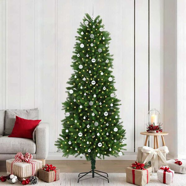 vidaXL Christmas Tree with 300 LEDs with Stand Green 240 cm PE