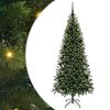 vidaXL Artificial Christmas Tree with 300 LEDs Green 180 cm PE and PVC