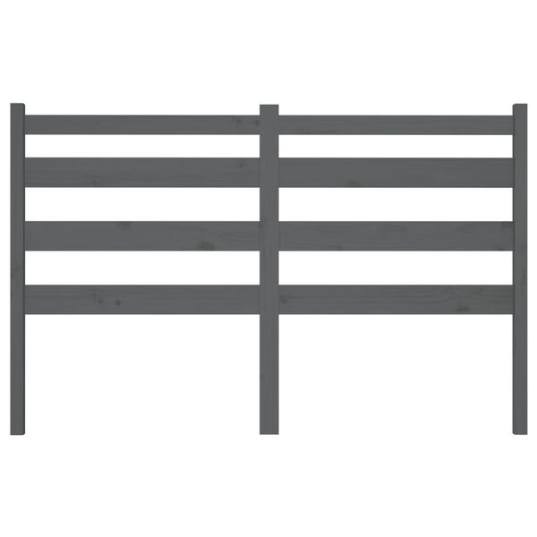 vidaXL Bed Headboard Grey 156x4x100 cm Solid Wood Pine