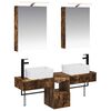 vidaXL Bathroom Cabinet Set 5 pcs Smoked Oak Engineered Wood