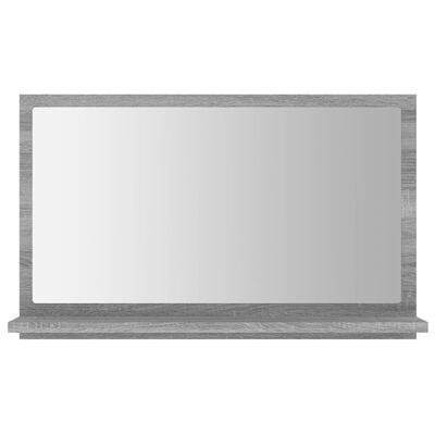 vidaXL Bathroom Mirror Grey Sonoma 60x10.5x37 cm Engineered Wood