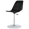 vidaXL Swivel Dining Chairs 4 pcs Black PP