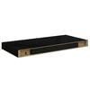 vidaXL Floating Wall Shelf High Gloss Black 50x23x3.8 cm MDF
