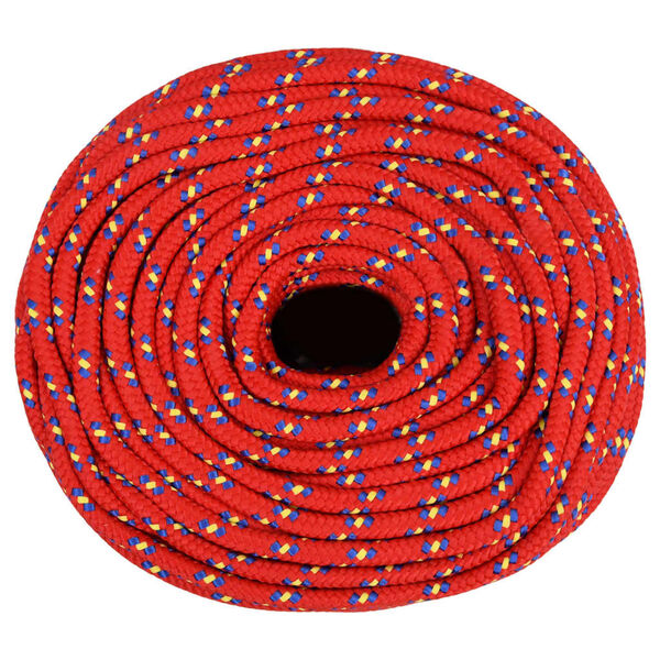 vidaXL Boat Rope Red 6 mm 25 m Polypropylene