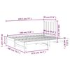 vidaXL Pull-out Day Bed without Mattress 2x(90x190) cm