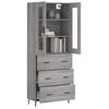 vidaXL Highboard Grey Sonoma 69.5x34x180 cm Engineered Wood