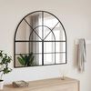 vidaXL Wall Mirror Black 100x90 cm Arch Iron