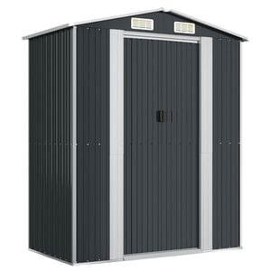 vidaXL Garden Shed Anthracite 192x108x223 cm Galvanised Steel