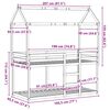 vidaXL Bunk Bed without Mattress White 90x190 cm Single Solid Wood Pine