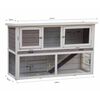 @Pet Rabbit Hutch Bigfoot Wood 137x50x85 cm White 26024