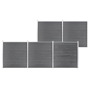 vidaXL Garden Fence WPC 872x186 cm Grey