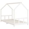 vidaXL Kids Bed Frame White 90x190 cm Solid Wood Pine