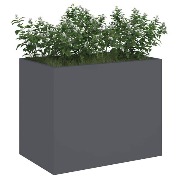 vidaXL Garden Planter Anthracite 50 x 32 x 40 cm Cold-rolled Steel