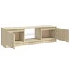 vidaXL TV Cabinet with LED Lights Sonoma Oak 120x30x36 cm