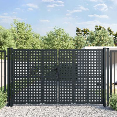 vidaXL Garden Gate Anthracite 300x225 cm Steel