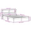 vidaXL Bed Frame with Headboard Wax Brown 160 x 200 cm Solid Pine Wood