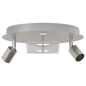 vidaXL Ceiling Spotlight Silver 29 x 29 x 11 cm Steel and glass