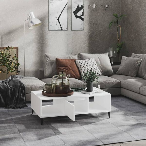 vidaXL Coffee Table White 103.5x60x35 cm Engineered Wood
