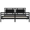vidaXL Bed Frame without Mattress Black 200x200 cm Solid Wood