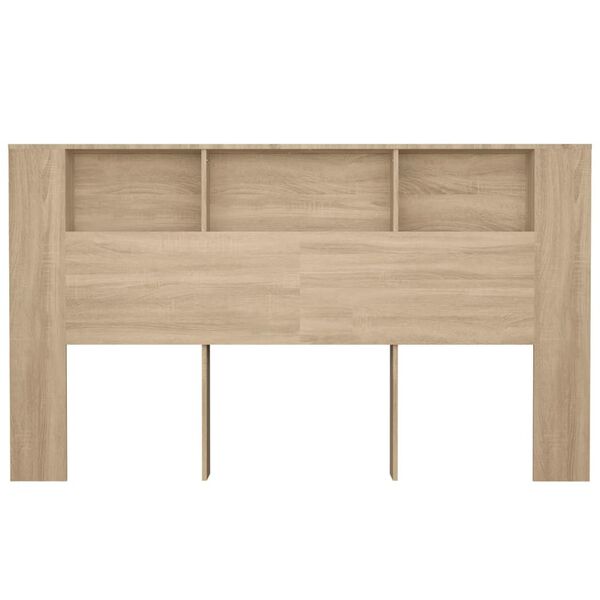 vidaXL Headboard Cabinet Sonoma Oak 180x18.5x104.5 cm
