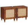 vidaXL Bedside Cabinet 2 pcs Brown 40 x 33.5 x 46 cm Solid Acacia wood