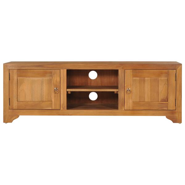 vidaXL TV Unit 115x30x40 cm Solid Teak Wood