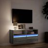 vidaXL TV Wall Cabinet with LED Lights Grey Sonoma 100x31x45 cm