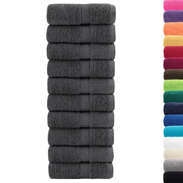 vidaXL Premium Washcloths SOLUND 50pcs Anthracite 15x21cm 600gsm