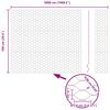 vidaXL Hexagon Fence Silver 1 x 50 m Galvanised steel