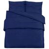 vidaXL Duvet Cover Set Navy Blue 155x220 cm Light-weight Microfiber