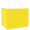 vidaXL Paper Bags 50 pcs with Handles Yellow 32x22x24 cm