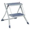 Escalo Foldable Step Stool 150 kg Metal Grey and Blue