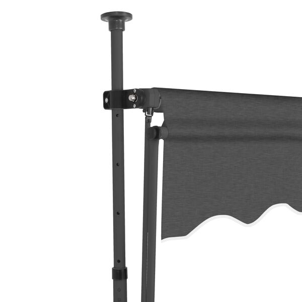 vidaXL Manual Retractable Awning with LED 100 cm Anthracite