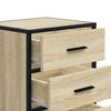 vidaXL Bedside Cabinet Sonoma Oak 40x34.5x60 cm Engineered Wood and Metal