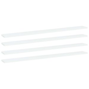 vidaXL Bookshelf Boards 4 pcs White 100x10x1,5 cm Engineered Wood
