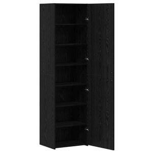 vidaXL Highboard 2 pcs Black Oak 50 x 42.5 x 185 cm