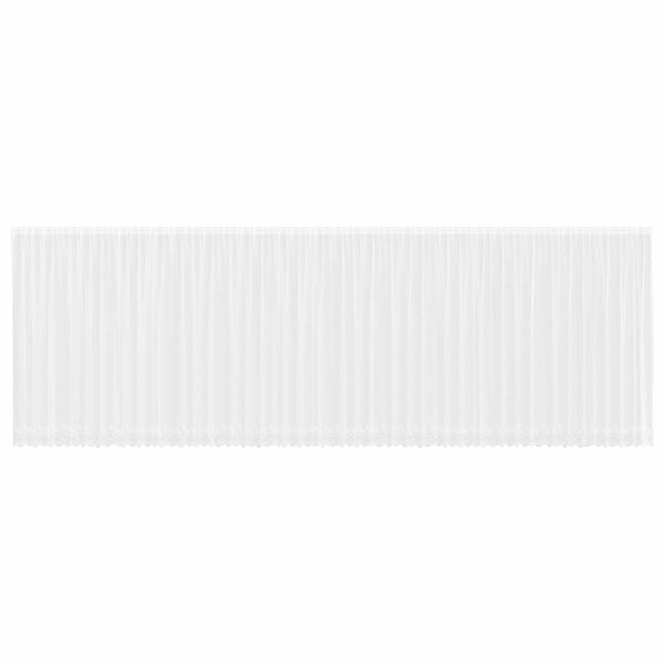 vidaXL Lace Curtain with Curtains Floral White 240 x 1200 cm Polyester