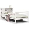 vidaXL Bookcase Bed without Mattress White 100x200 cm Solid Wood Pine