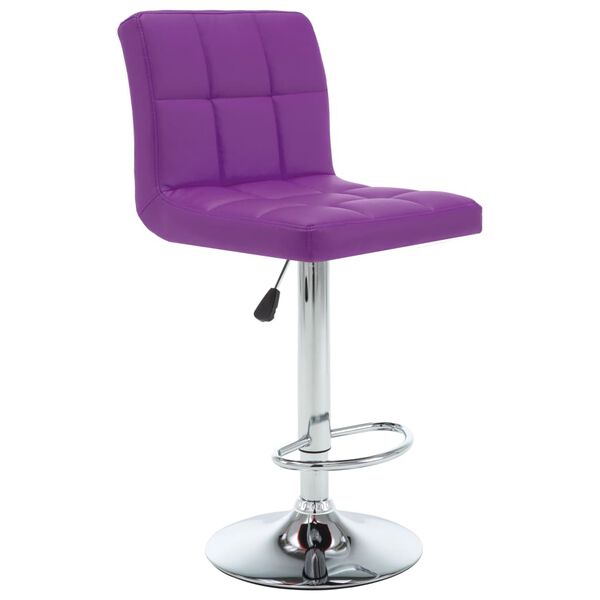 vidaXL Bar Stools 2 pcs Purple Faux Leather