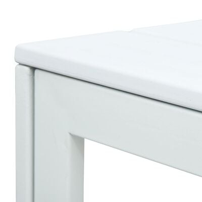 vidaXL Coffee Table White 78x78x74 cm HDPE Wood Look