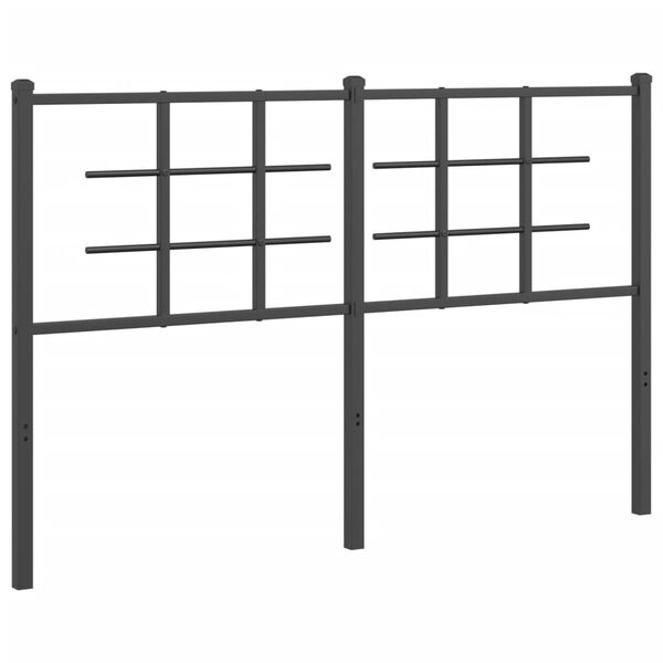 vidaXL Metal Headboard Black 140 cm