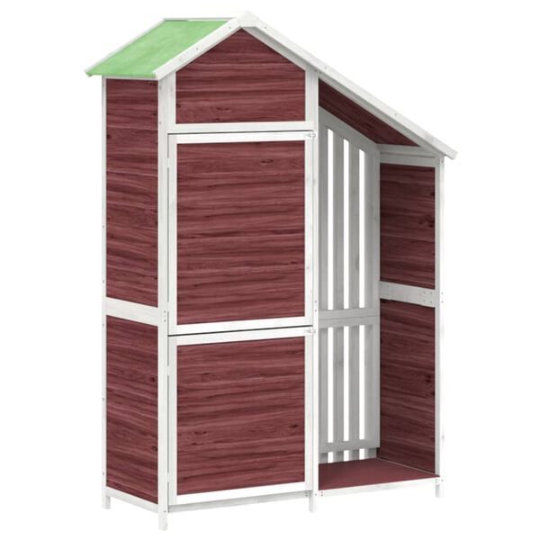 vidaXL Garden Tool Shed Mocha 120x53.5x170 cm Solid Wood Pine