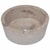 vidaXL Sink Grey &Oslash;40x15 cm Marble