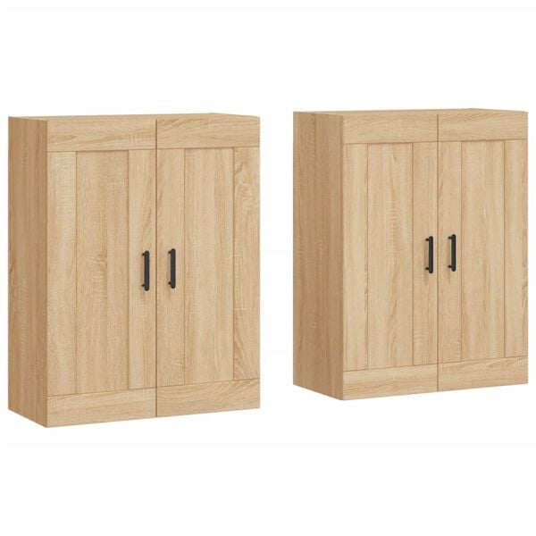 vidaXL Wall Mounted Cabinets 2 pcs Sonoma Oak Engineered Wood