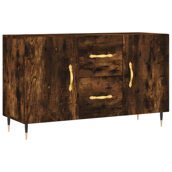 vidaXL Sideboard Smoked Oak 100x36x60 cm Engineered Wood