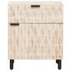vidaXL Bedside Cabinet White 50 x 33 x 60 cm Solid Mango Wood