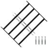 vidaXL Window Grille 75.5 x 60 cm Powder-Coated Steel Black